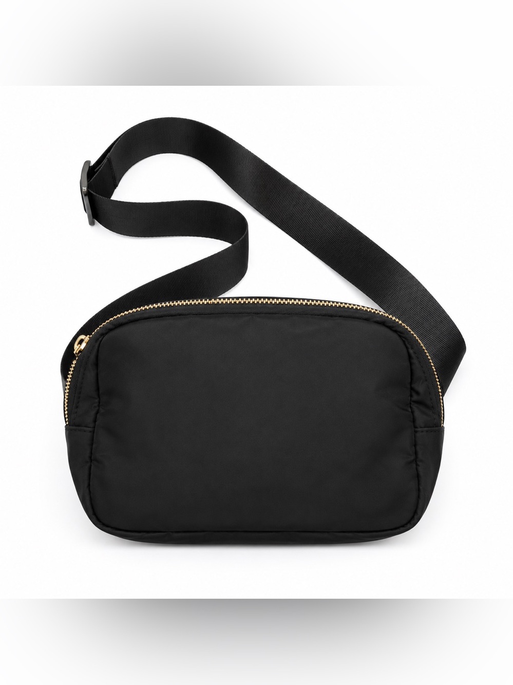Everyday Black Crossbody Bag - Minimal Nylon Design